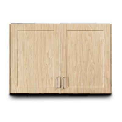 Clinton Fashion Finish 36" Wall Cabinet with 2 Doors  Sunlight Oak