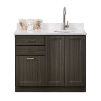 Clinton Fashion Finish 42" Base Cabinet with 3 Doors and 2 Drawers  Twilight