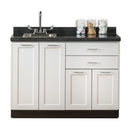 Clinton Fashion Finish 48" Base Cabinet with 4 Doors and 2 Drawers - Arctic White