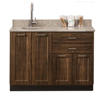 Clinton Fashion Finish 48" Base Cabinet with 4 Doors and 2 Drawers  Chestnut Hill