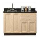 Clinton Fashion Finish 48" Base Cabinet with 4 Doors and 2 Drawers  Sunlight Oak