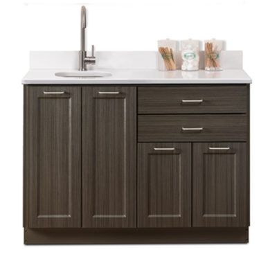 Clinton Fashion Finish 48" Base Cabinet with 4 Doors and 2 Drawers  Twilight