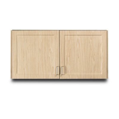 Clinton Fashion Finish 48" Wall Cabinet with 2 Doors  Sunlight Oak