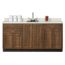 Clinton Fashion Finish 72" Base Cabinet with 6 Doors and 3 Drawers  Chestnut Hill