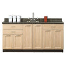 Clinton Fashion Finish 72" Base Cabinet with 6 Doors and 3 Drawers  Sunlight Oak