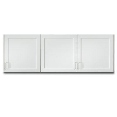 Clinton Fashion Finish 72" Wall Cabinet with 3 Doors - Arctic White