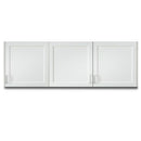 Clinton Fashion Finish 72" Wall Cabinet with 3 Doors - Arctic White