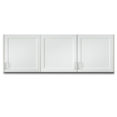Clinton Fashion Finish 72" Wall Cabinet with 3 Doors  Arctic White