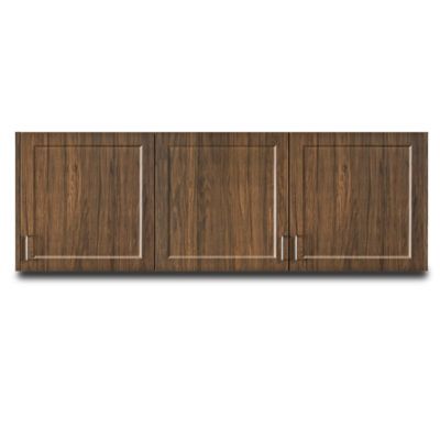 Clinton Fashion Finish 72" Wall Cabinet with 3 Doors  Chestnut Hill