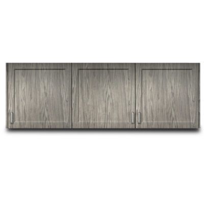 Clinton Fashion Finish 72" Wall Cabinet with 3 Doors  Metropolis Gray
