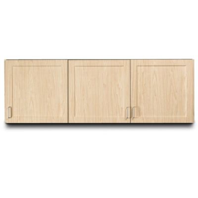 Clinton Fashion Finish 72" Wall Cabinet with 3 Doors  Sunlight Oak