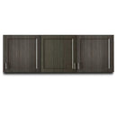Clinton Fashion Finish 72" Wall Cabinet with 3 Doors  Twilight