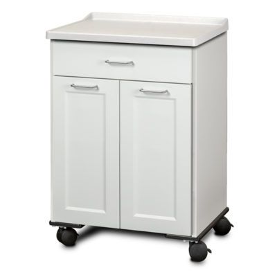 Clinton Fashion Finish Mobile Treatment Cabinet with 2 Doors and 1 Drawer - Arctic White