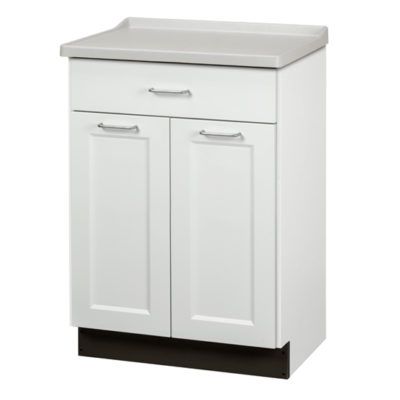 Clinton Fashion Finish Molded Top Treatment Cabinet with 2 Doors and 1 Drawer - Arctic White