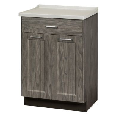 Clinton Fashion Finish Molded Top Treatment Cabinet with 2 Doors and 1 Drawer  Metropolis Gray