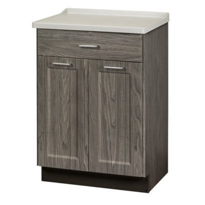 Clinton Fashion Finish Molded Top Treatment Cabinet with 2 Doors and 1 Drawer - Metropolis Gray