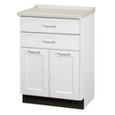 Clinton Fashion Finish Molded Top Treatment Cabinet with 2 Doors and 2 Drawers  Arctic White