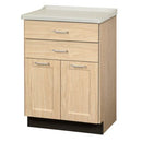Clinton Fashion Finish Molded Top Treatment Cabinet with 2 Doors and 2 Drawers  Sunlight Oak