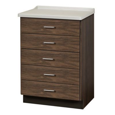 Clinton Fashion Finish Molded Top Treatment Cabinet with 5 Drawers - Chestnut Hill