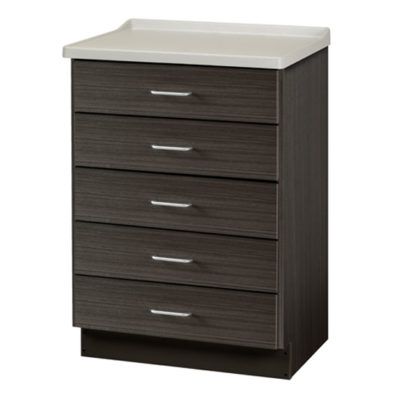Clinton Fashion Finish Molded Top Treatment Cabinet with 5 Drawers  Twilight