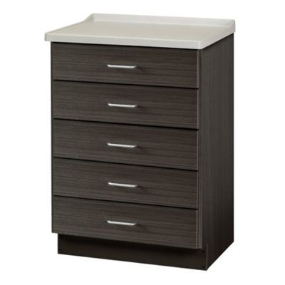 Clinton Fashion Finish Molded Top Treatment Cabinet with 5 Drawers - Twilight