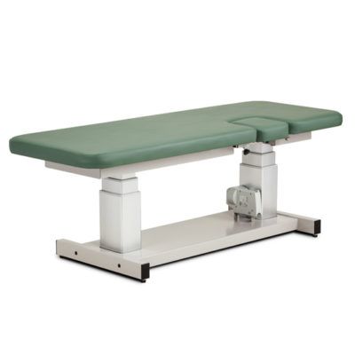 Clinton Flat Top Imaging Table with Drop Window  Wide Width (34 in) in Black