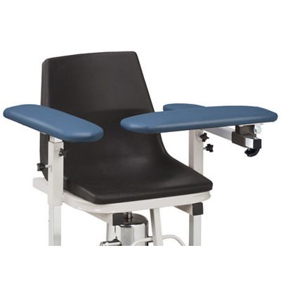 Clinton H Series E-Z-Clean Hydraulic Blood Drawing Chair with Padded Arms