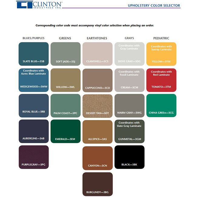 Clinton H Series Padded Hydraulic Blood Drawing Chair  Padded Stationary Armrest and Angled Flip Arms