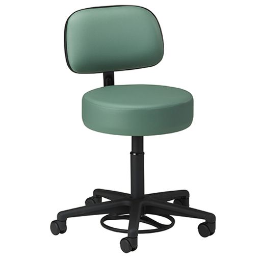 Clinton Hands-Free Stool  With Backrest - Black