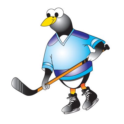Clinton Hockey Penguin Graphic