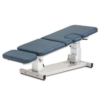 Clinton Imaging Table with Three-Section Top and Drop Window  Standard Width in Royal Blue