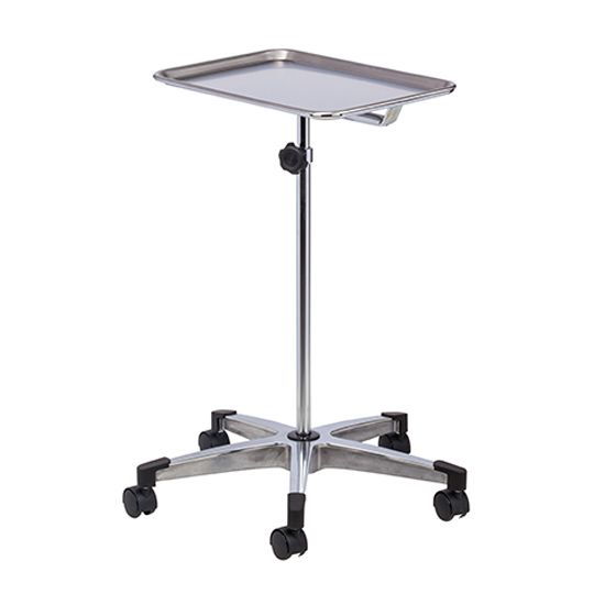 Clinton Instrument Stand  Mobile Aluminum Base with Tray