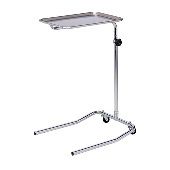 Clinton Instrument Stand  Single Post Mayo Stand with Tray