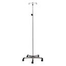 Clinton IV Pole  5 Leg, SS, 2 Hooks