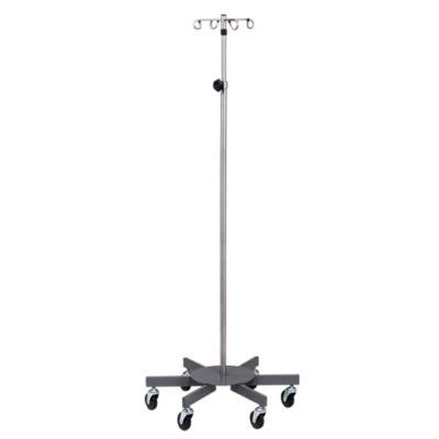 Clinton IV Pole  6 Leg, SS, 4 Hooks