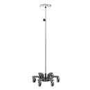 Clinton IV Pole  6 Leg, SS, Heavy Duty w/ 4 Hooks