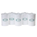 Clinton Labeled Opaque Plastic Sundry Jars