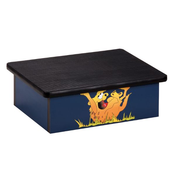 Clinton Laughing Hyena Blue Laminate Step Stool