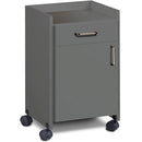 Clinton Mobile Bedside Cabinet - Slate Gray