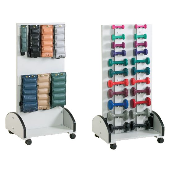 Clinton Mobile Cuff Weight and Dumbbell Rac  Gray