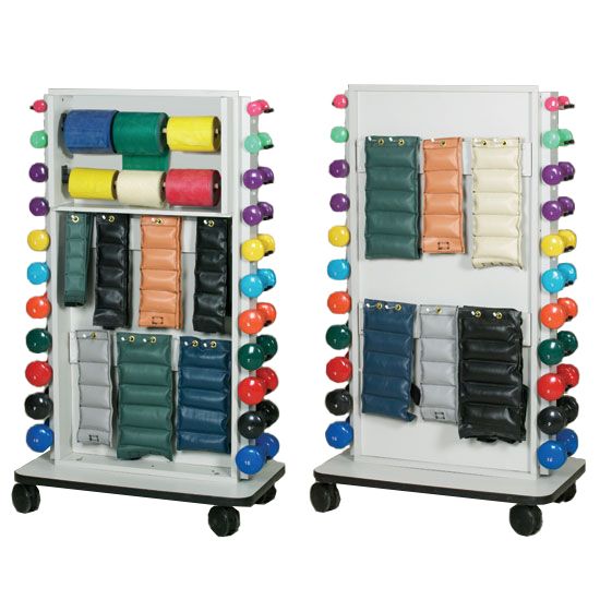 Clinton Mobile Cuff Weight Dumbbell and Band Rac  Gray