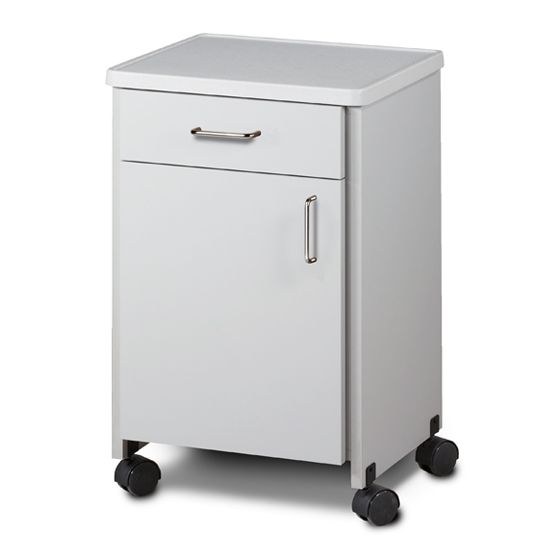 Clinton Mobile Molded Top Bedside Table