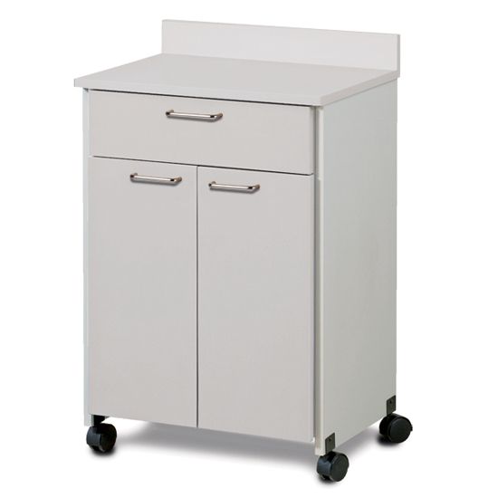 Clinton Mobile Treatment Cabinet with 2 Doors and 1 Drawer  Slate Gray