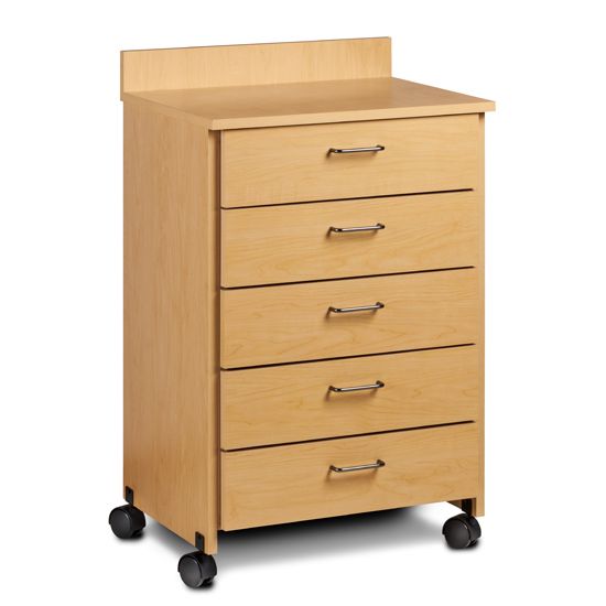 Clinton Mobile Treatment Cabinet with 5 Drawers  Slate Gray, Slate Gray