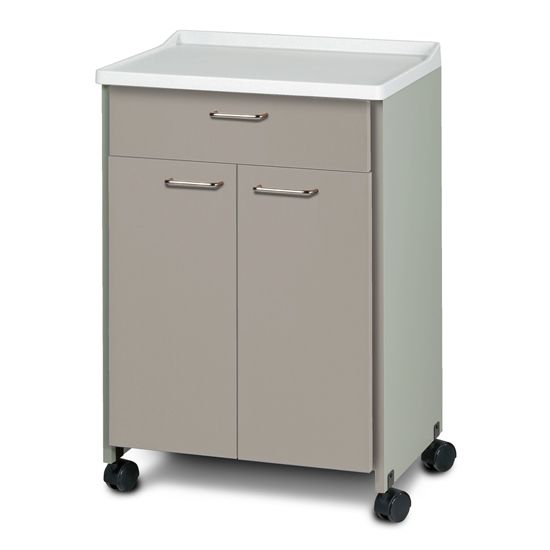 Clinton Molded Mobile Treatment Cabinet with 2 Doors and 1 Drawer  Slate Gray