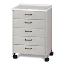 Clinton Molded Top Mobile Treatment Cabinet with 5 Drawers