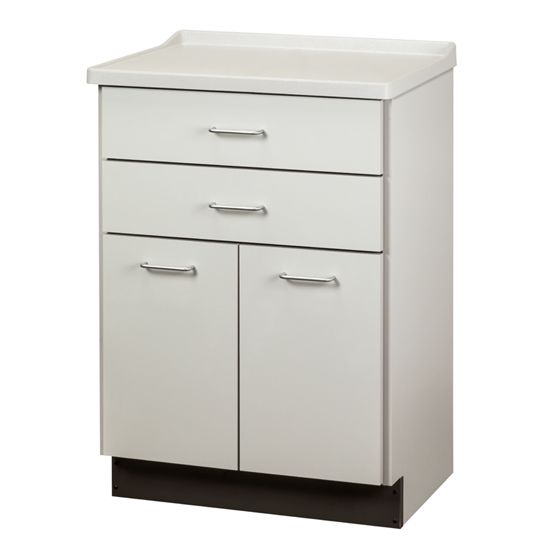 Clinton Molded Top Treatment Cabinet with 2 Doors and 2 Drawers  Slate Gray