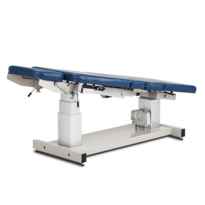 Clinton Multi-Use Imaging Table with Stirrups and Drop Window  Standard Width in Royal Blue