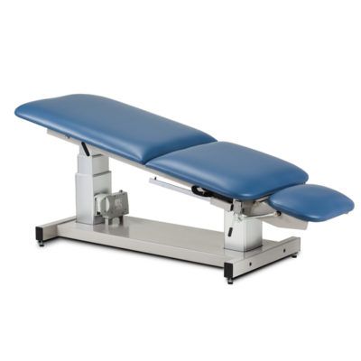 Clinton Multi-Use Ultrasound Table with Stirrups  Standard Width in Royal Blue