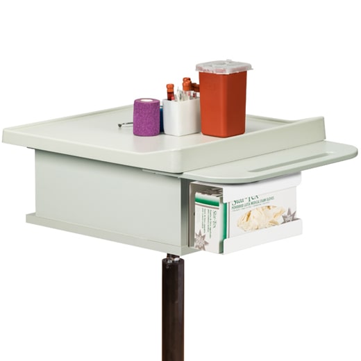 Clinton One-Bin Phlebotomy Cart with glove box holder